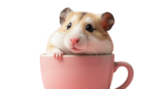 コーヒカップに入るハムスター④