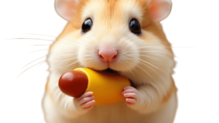 ホットドッグを持つハムスター③