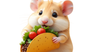タコスを持つハムスター