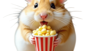 ポップコーンを持つハムスター②
