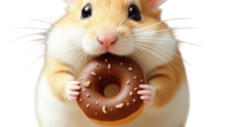 ドーナツを持つハムスター⑥