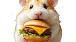 ハンバーガーを持つハムスター⑳