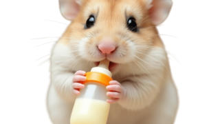 ミルクを持つハムスター②