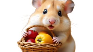 フルーツを持つハムスター②