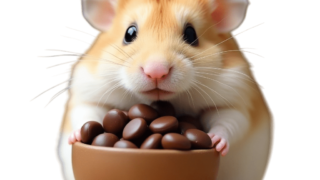 チョコの前でフリーズするハムスター①