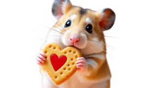 クッキーを持つハムスター①