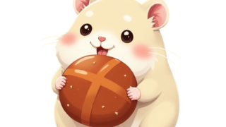 パンを持つハムスター④