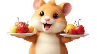 フルーツを持つハムスター①