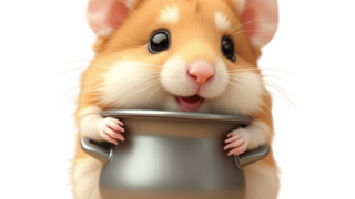 小さなポットを持つハムスター①