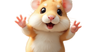 バンザイするハムスター③