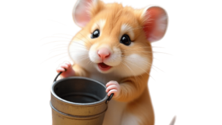 バケツを持つハムスター①