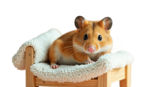ベッドで横たわるハムスター①