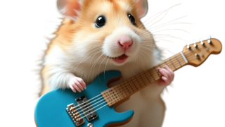 ギターを奏でるハムスター⑥