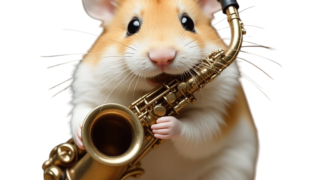 サックスを吹くハムスター①