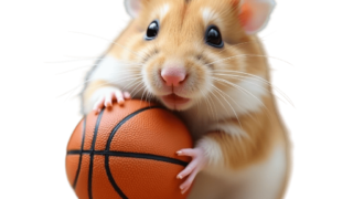 バスケットをするハムスター①