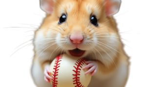 野球をするハムスター①