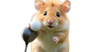 ゴルフをするハムスター①