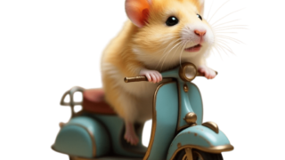 バイクを乗り回すハムスター①