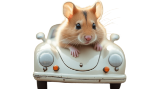 車に乗るハムスター④